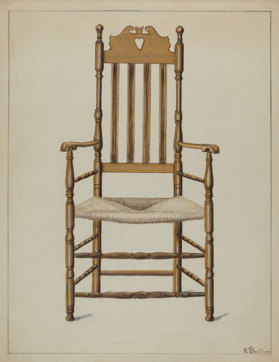 Armchair by Nicholas Gorid (American, active c. 1935), 16X12"(A3)Poster Print