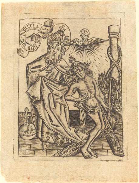 The Trinity by Master of the Berlin Passion (German, active c. 1450/1470), 16X12"(A3)Poster Print
