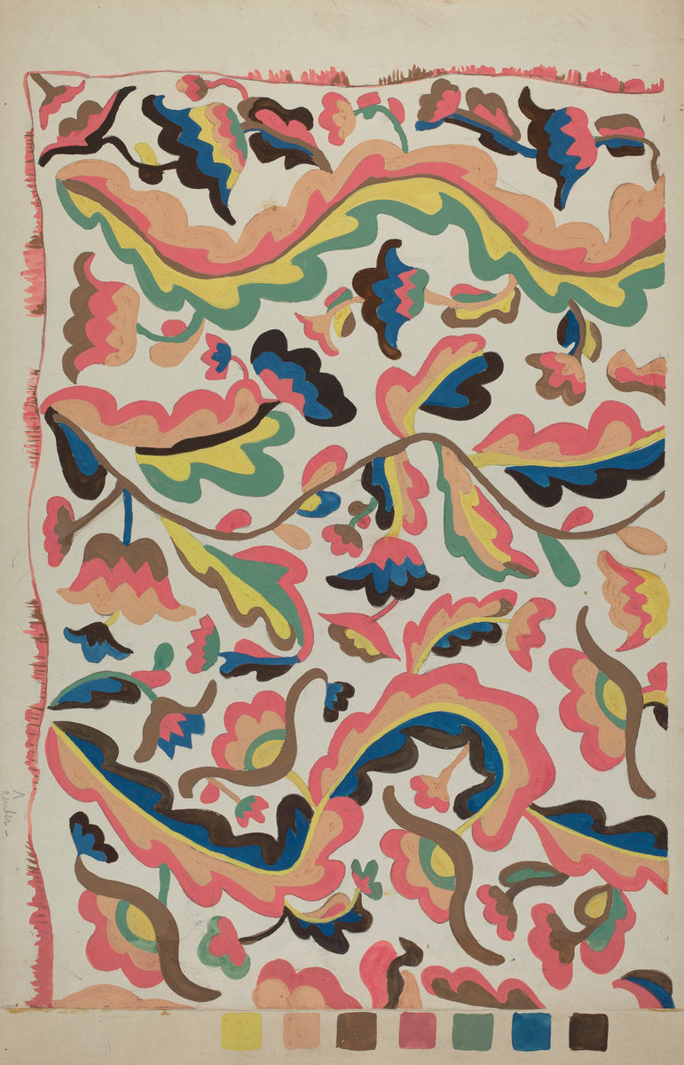 Colcha by Etna Wiswall (American, active c. 1935), 16X12"(A3)Poster Print