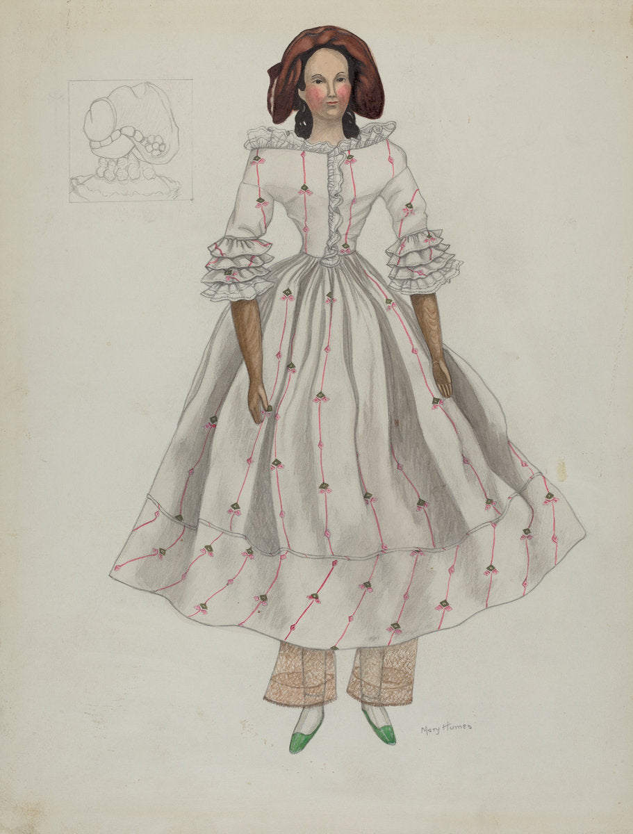 Doll by Mary E. Humes (American, active c. 1935), 16X12"(A3)Poster Print
