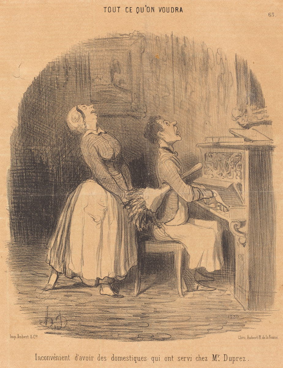 Inconvénient... des domestiques qui ont servi chez M. Duprez by Honoré Daumier (French, 1808 - 1879), 16X12"(A3)Poster Print