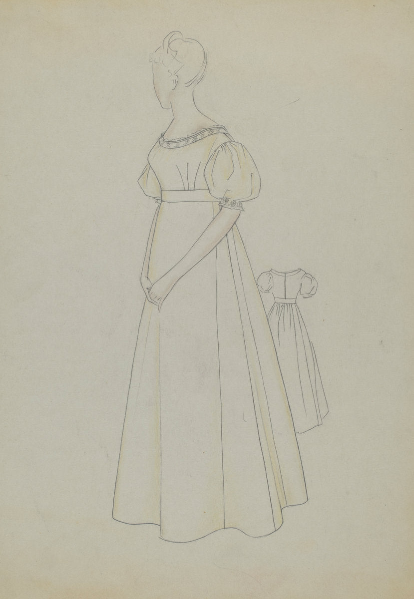 Dress by Melita Hofmann (American, active c. 1935), 16X12"(A3)Poster Print