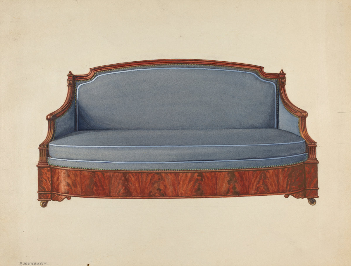Sofa by Ernest Busenbark (American, active c. 1935), 16X12"(A3)Poster Print