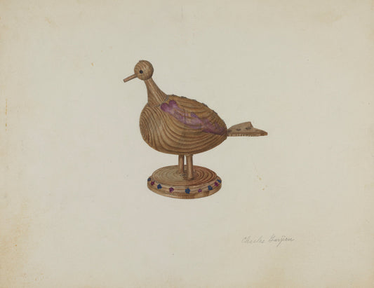 Pa. German Toy Bird by Charles Garjian (American, active c. 1935), 16X12"(A3)Poster Print