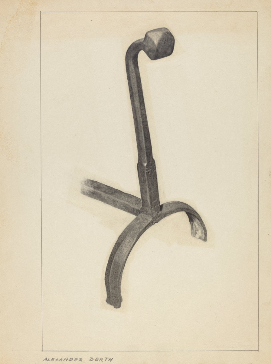 Andiron by Alexander Berth (American, active c. 1935), 16X12"(A3)Poster Print