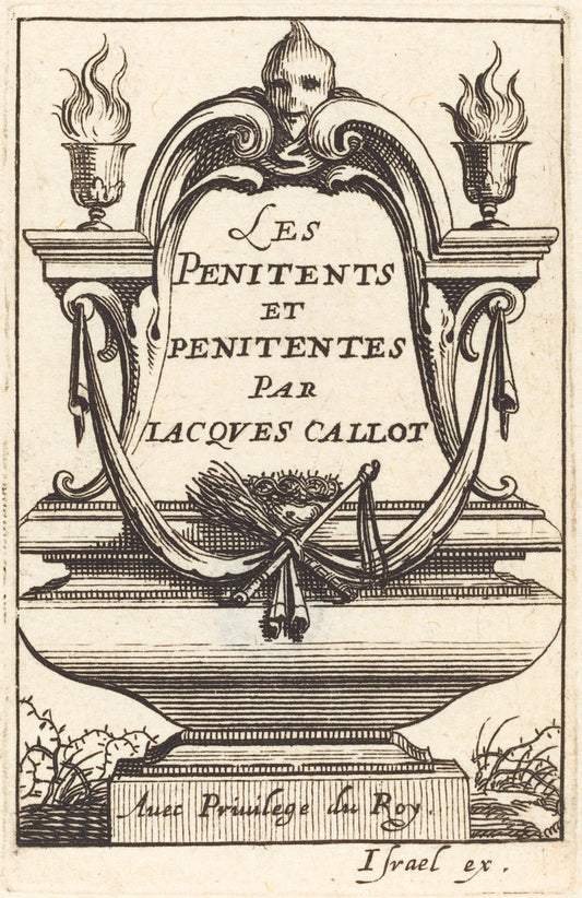 Frontispiece for Callot's "The Penitents" by Abraham Bosse (French, 1602 - 1676), 16X12"(A3)Poster Print