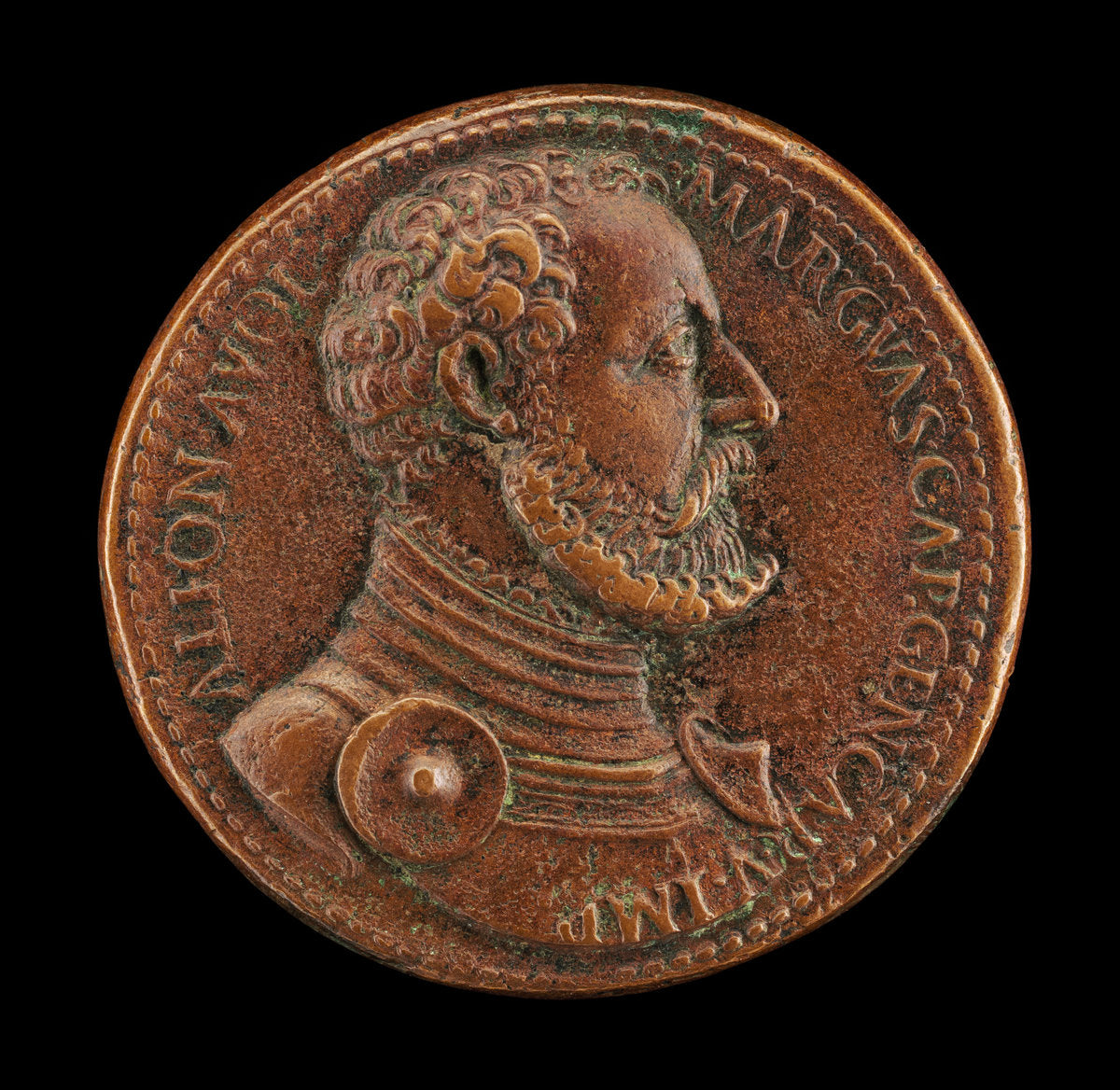 Alfonso II d'Avalos, 1502-1546, Marquess of Vasto [obverse] by Giovanni da Cavino (Paduan, 1500 - 1570), 16X12"(A3)Poster Print