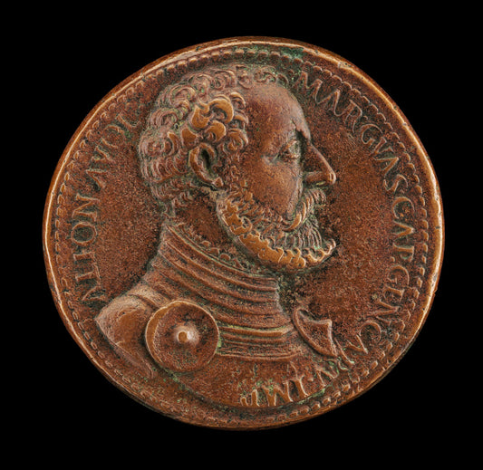 Alfonso II d'Avalos, 1502-1546, Marquess of Vasto [obverse] by Giovanni da Cavino (Paduan, 1500 - 1570), 16X12"(A3)Poster Print