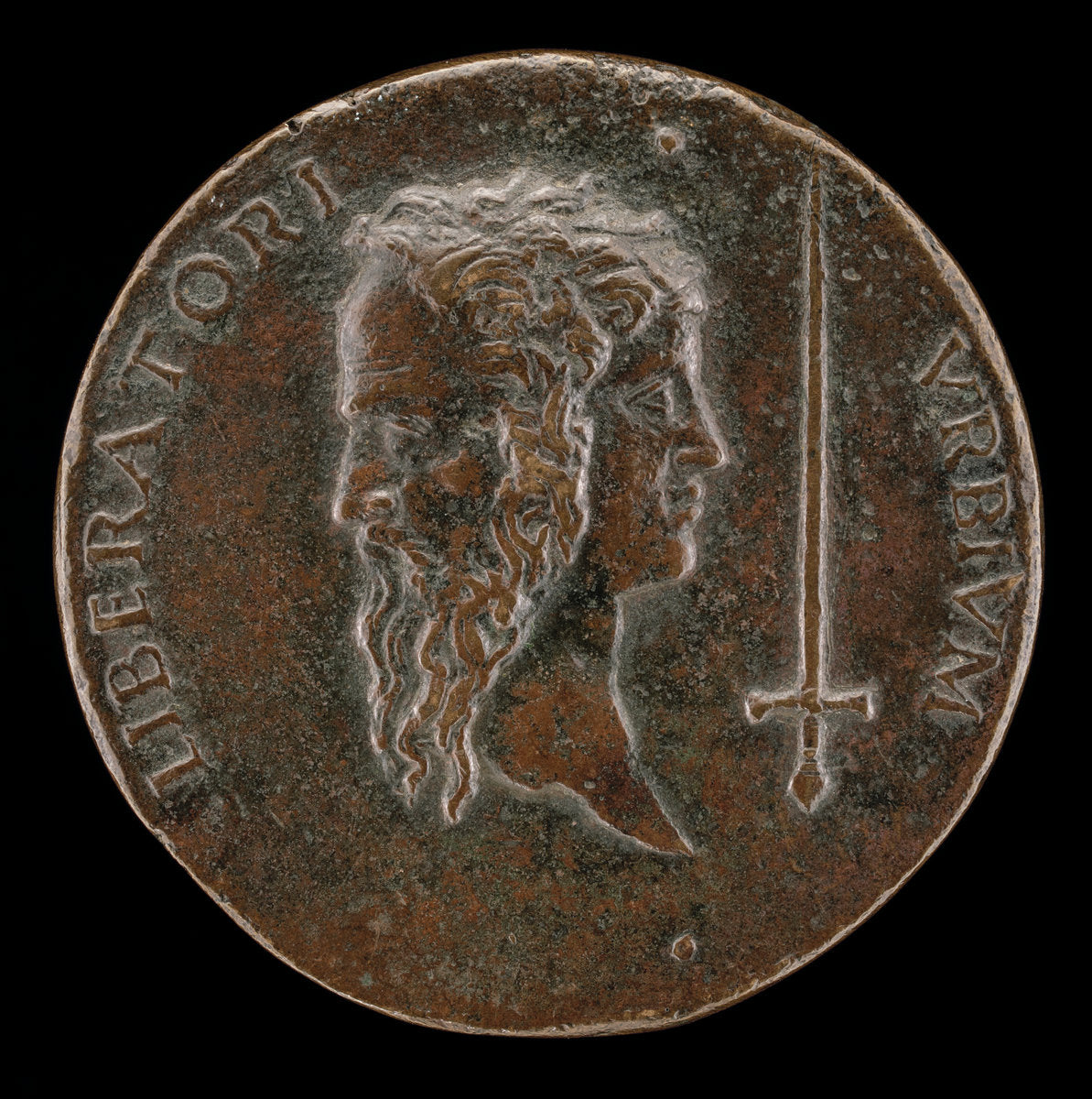 Janiform Head [reverse] by Adriano Fiorentino (Italian, c. 1450/1460 - 1499), 16X12"(A3)Poster Print