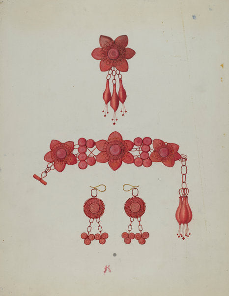 Horsehair Jewelry by William High (American, active c. 1935), 16X12"(A3)Poster Print