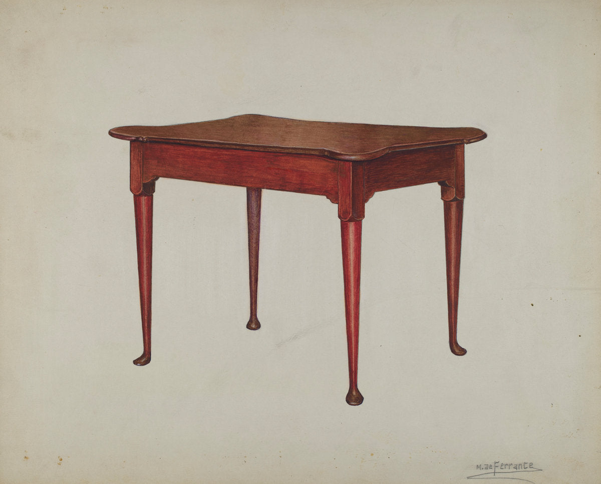 Card Table by Mario De Ferrante (American, active c. 1935), 16X12"(A3)Poster Print