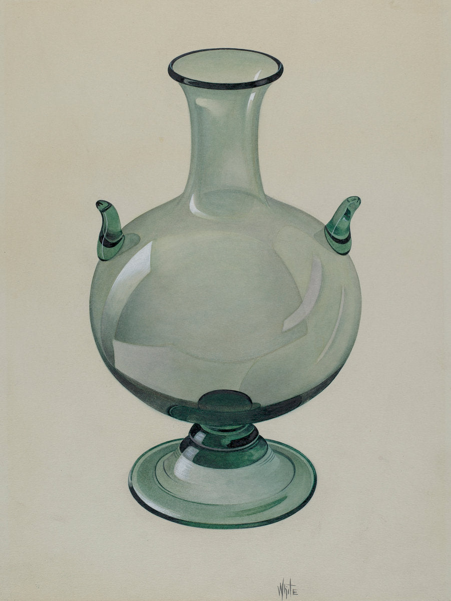 Green Vase by Edward White (American, active c. 1935), 16X12"(A3)Poster Print