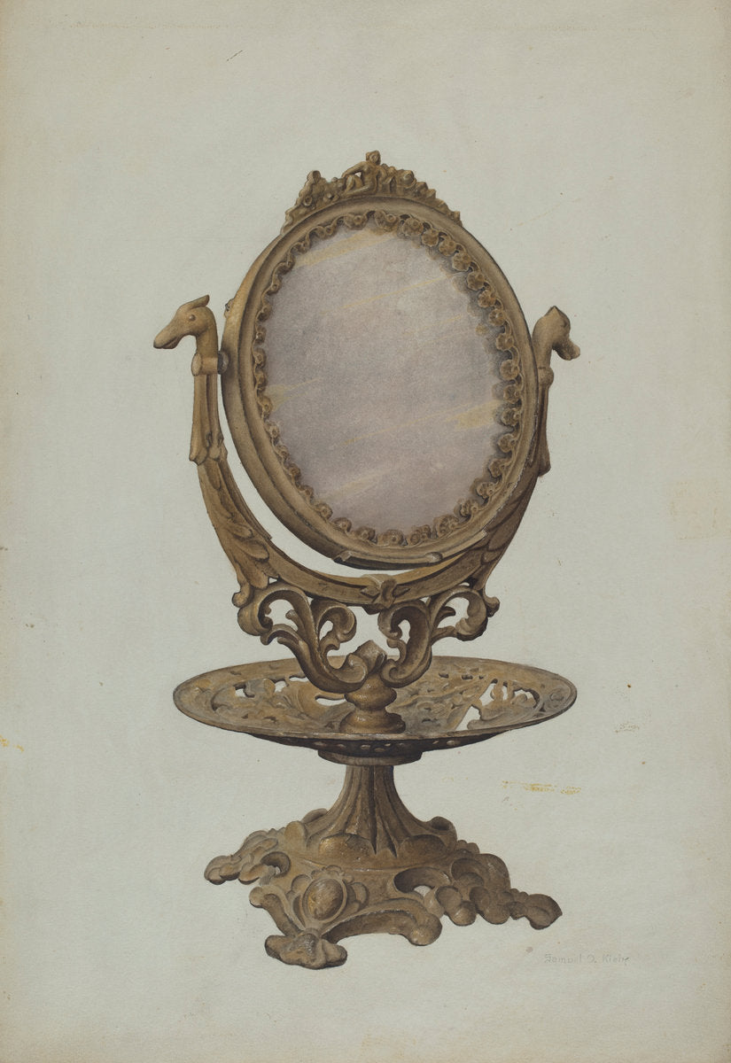 Dressing Mirror by Samuel O. Klein (American, active c. 1935), 16X12"(A3)Poster Print