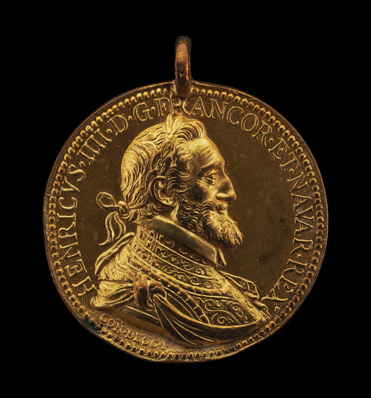 Henri IV, 1553-1610, King of France 1589 [obverse] by Conrad Bloc (Netherlandish, c. 1545 - died after 1602), 16X12"(A3)Poster Print