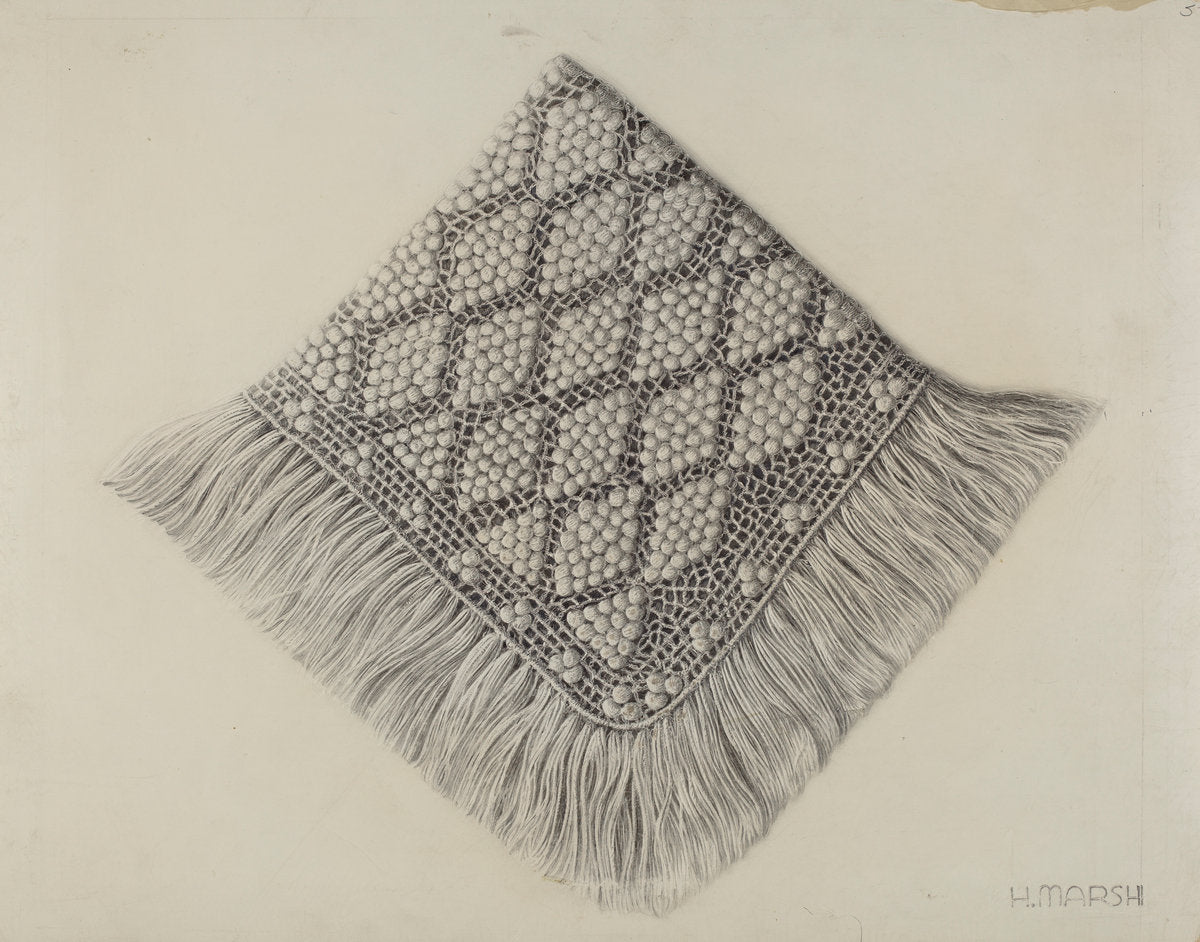 Crochet Doily by Herbert Marsh (American, active c. 1935), 16X12"(A3)Poster Print