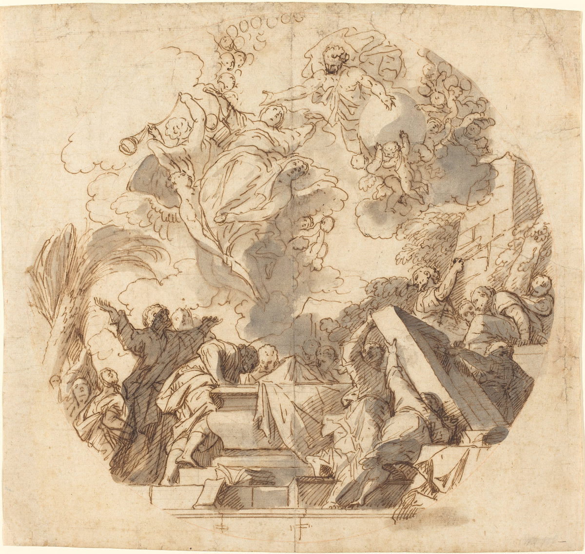 The Assumption of the Virgin by Melchior Steidl (Austrian, 1657 - 1727), 16X12"(A3)Poster Print