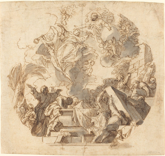 The Assumption of the Virgin by Melchior Steidl (Austrian, 1657 - 1727), 16X12"(A3)Poster Print