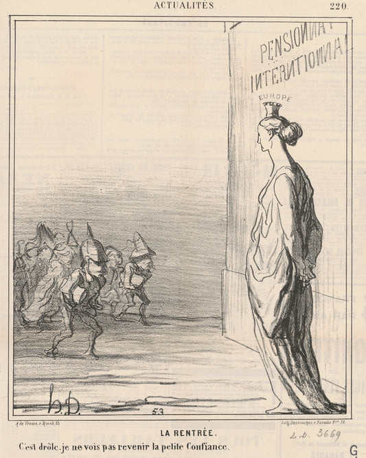 La rentrée by Honoré Daumier (French, 1808 - 1879), 16X12"(A3)Poster Print