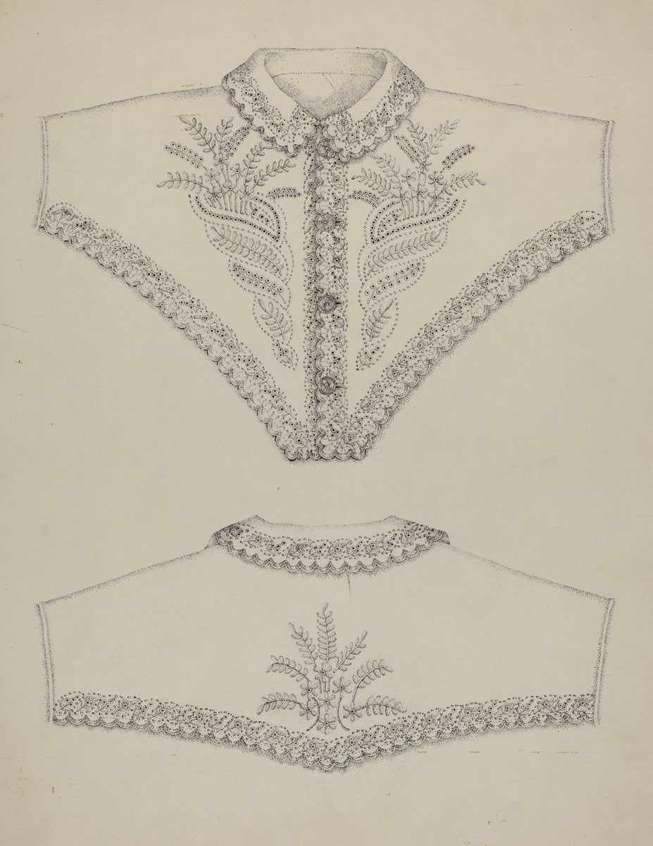 Embroidered Night Gown by Evelyn Bailey (American, active c. 1935), 16X12"(A3)Poster Print