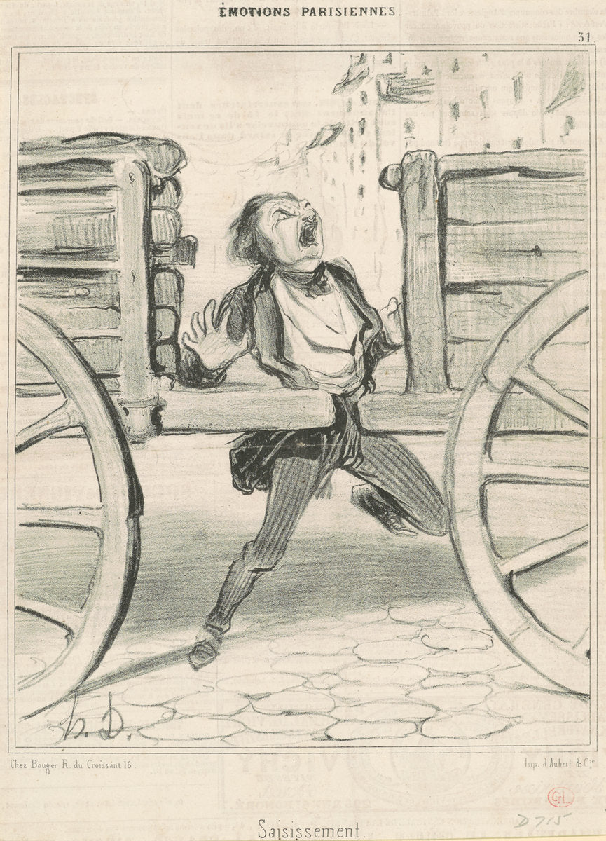 Saisissement by Honoré Daumier (French, 1808 - 1879), 16X12"(A3)Poster Print