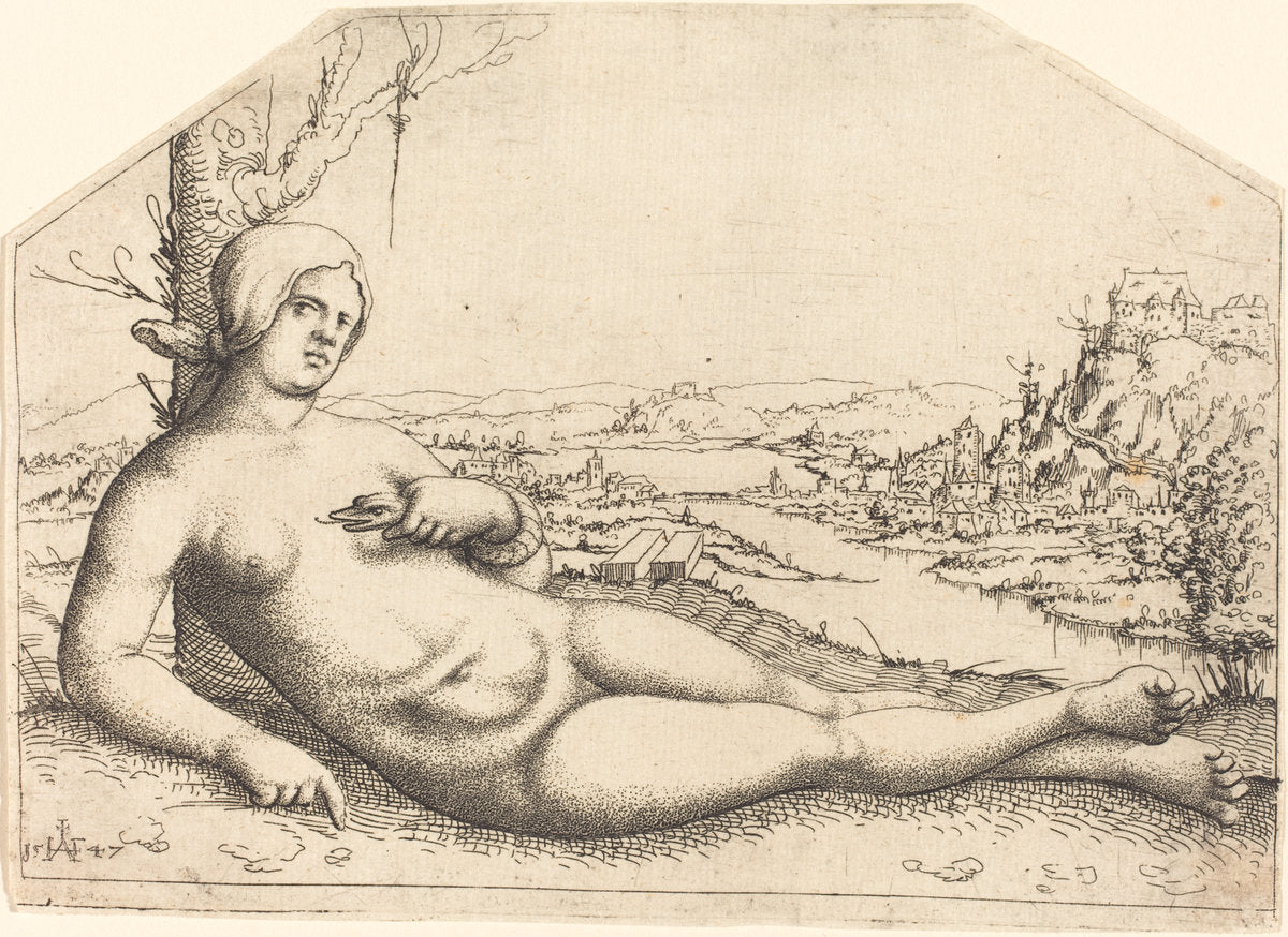 Death of Cleopatra by Augustin Hirschvogel (German, 1503 - 1553), 16X12"(A3)Poster Print