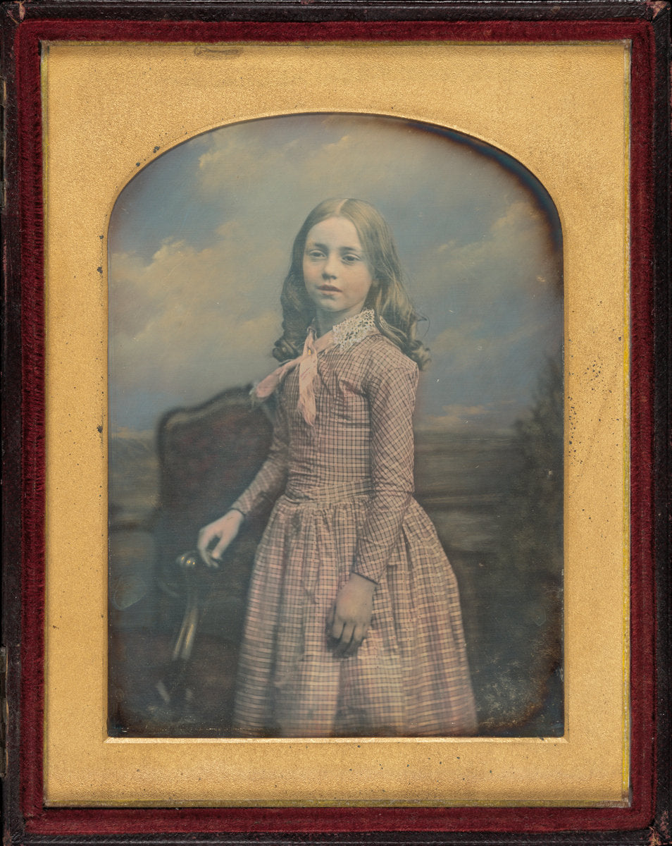 Portrait of a Girl by William Edward Kilburn (British, 1818 - 1891), 16X12"(A3)Poster Print
