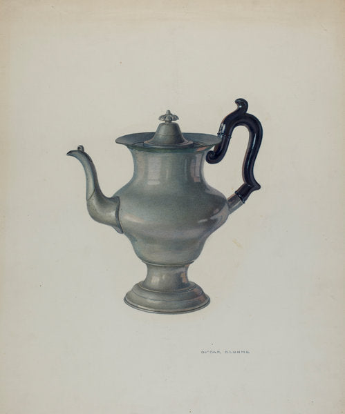 Coffee Pot by Oscar Bluhme (American, active c. 1935), 16X12"(A3)Poster Print