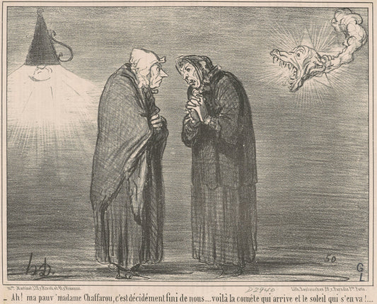 Ah! Ma pauv' Madame Chaffarou ... by Honoré Daumier (French, 1808 - 1879), 16X12"(A3)Poster Print