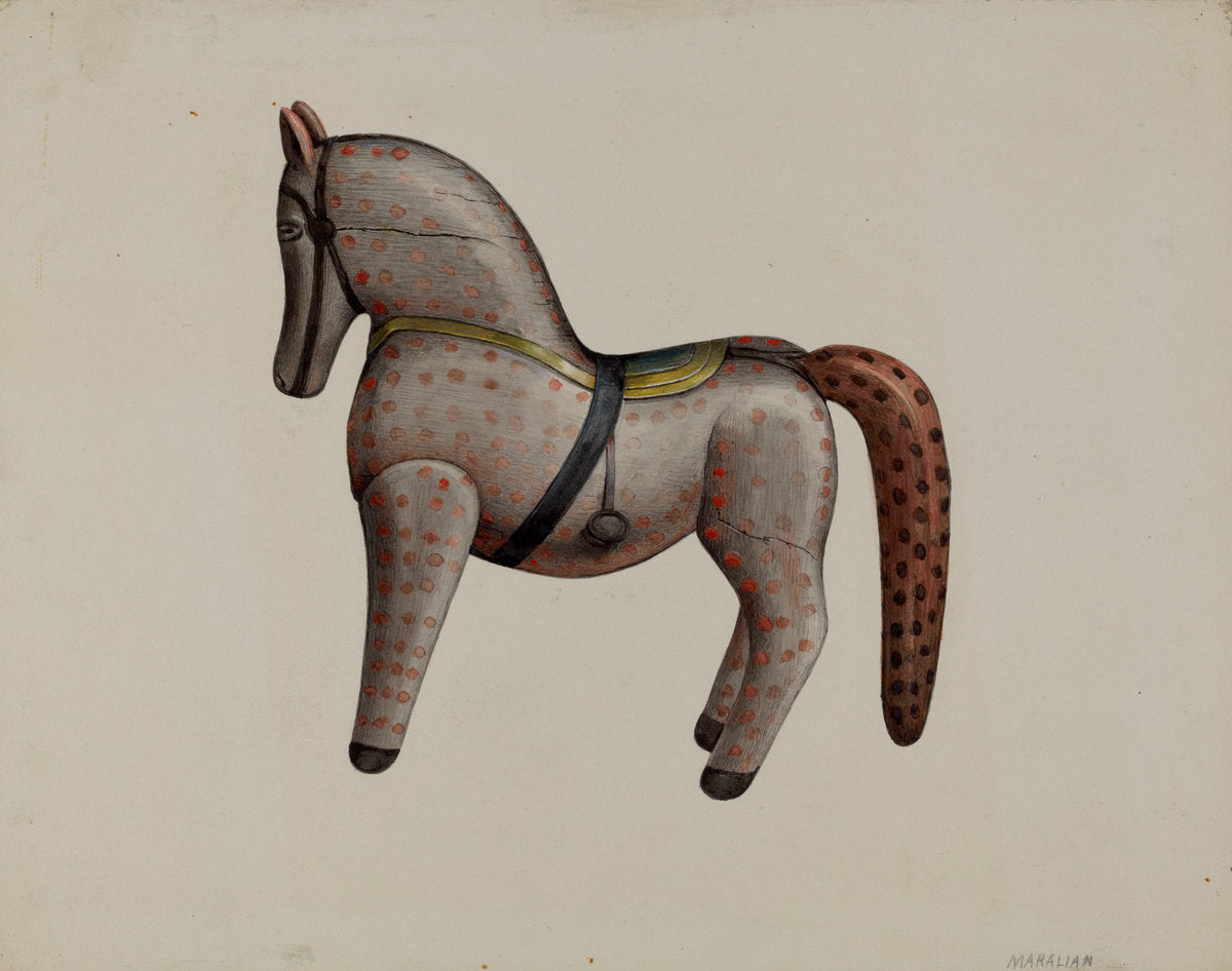 Toy Horse by Arsen Maralian (American, active c. 1935), 16X12"(A3)Poster Print