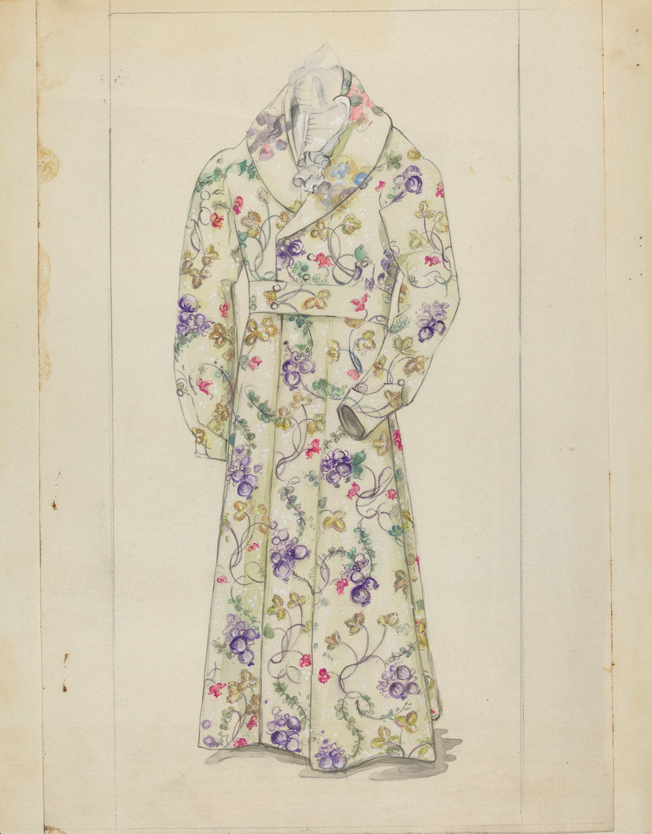 Man's Dressing Gown by Jessie M. Benge (American, active c. 1935), 16X12"(A3)Poster Print