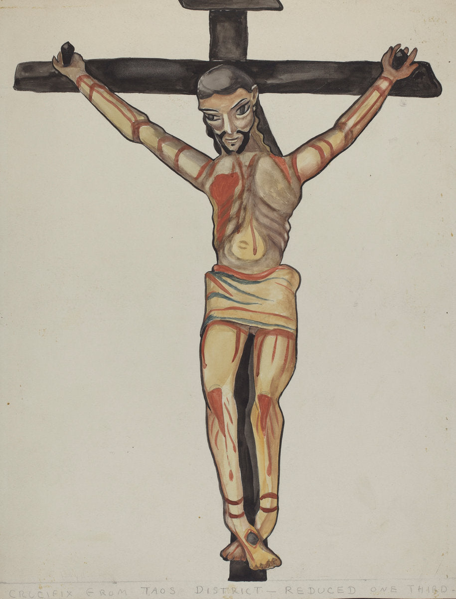 Crucifix, from Vicinity of Taos by E. Boyd (American, active c. 1935), 16X12"(A3)Poster Print