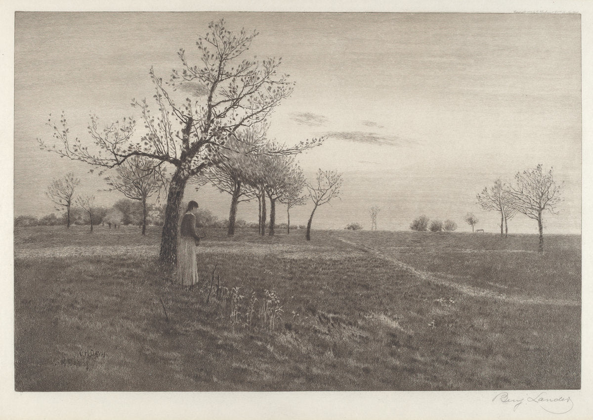 After Glow by Benjamin Lander (American, 1844 - 1907), 16X12"(A3)Poster Print