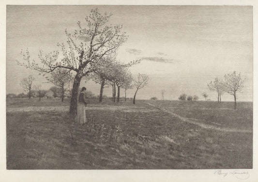 After Glow by Benjamin Lander (American, 1844 - 1907), 16X12"(A3)Poster Print