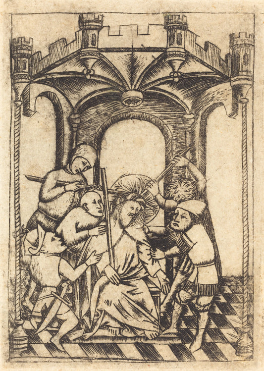 c. 1440/1450 by Follower of Master of the Playing Cards (The Crowning with Thorns), 16X12"(A3)Poster Print