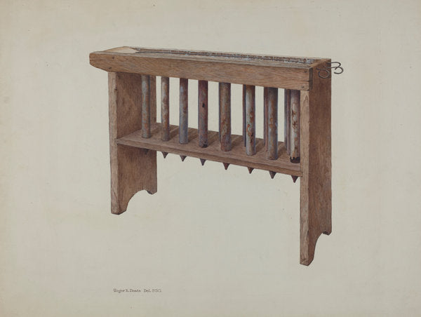 Candle Mold by Roger Deats (American, active c. 1935), 16X12"(A3)Poster Print
