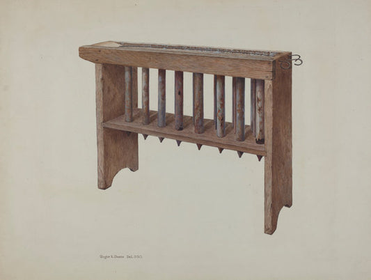 Candle Mold by Roger Deats (American, active c. 1935), 16X12"(A3)Poster Print