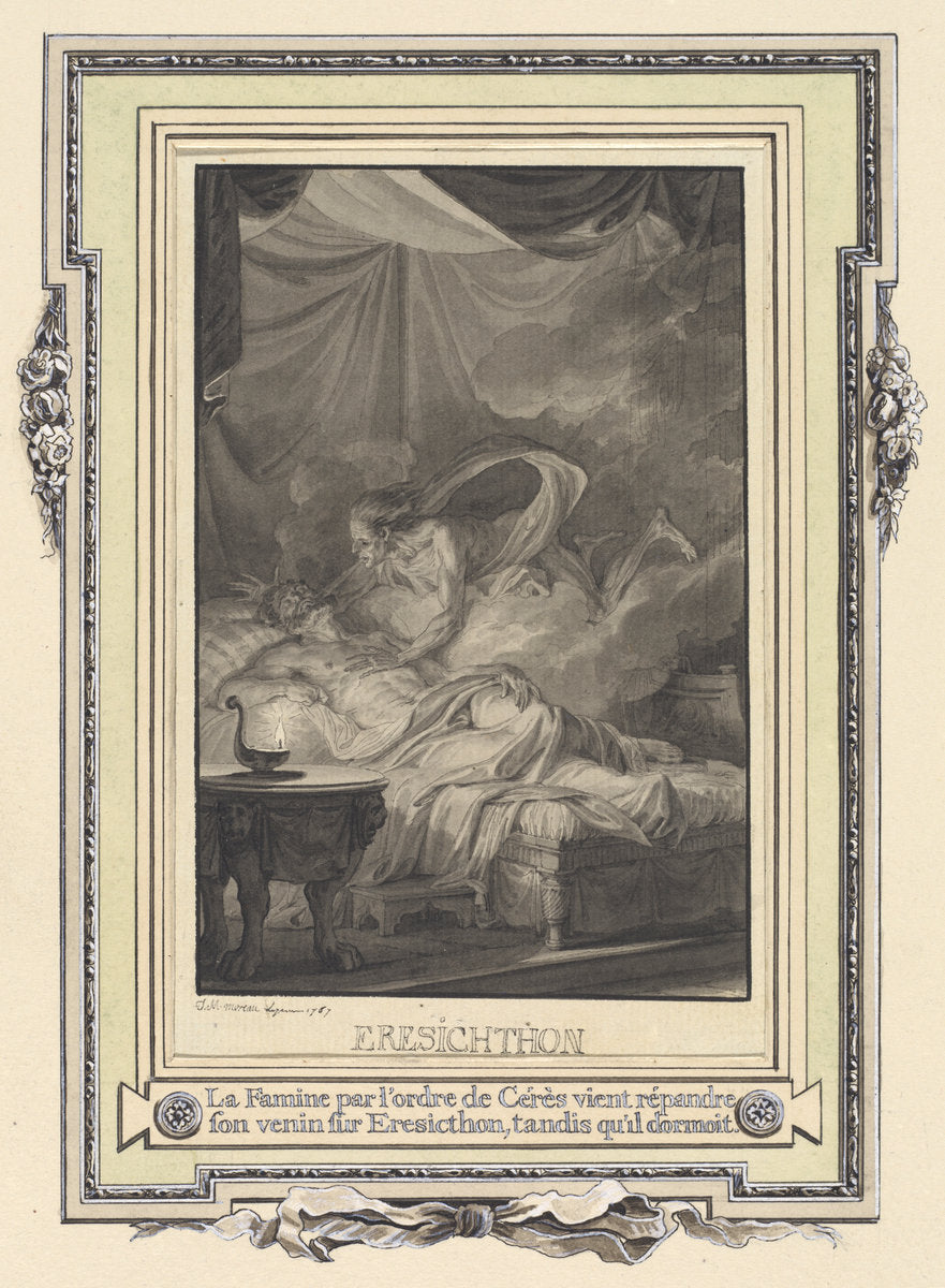 La Famine par l'ordre de Ceres ... by Jean-Michel Moreau (French, 1741 - 1814), 16X12"(A3)Poster Print