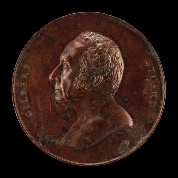 Gilbert Stuart, 1755-1828, Painter [obverse] by Charles Cushing Wright, die engraver, after design by Salathiel Ellis (American, 1806 - after 1864), 16X12"(A3)Poster Print