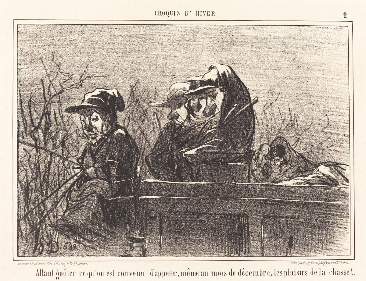 Allant gouter ce qu'on est convenu d'appeler... by Honoré Daumier (French, 1808 - 1879), 16X12"(A3)Poster Print