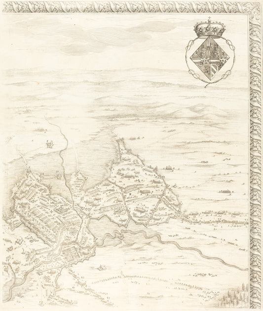 The Siege of Breda [plate 3 of 6] by Jacques Callot (French, 1592 - 1635), 16X12"(A3)Poster Print