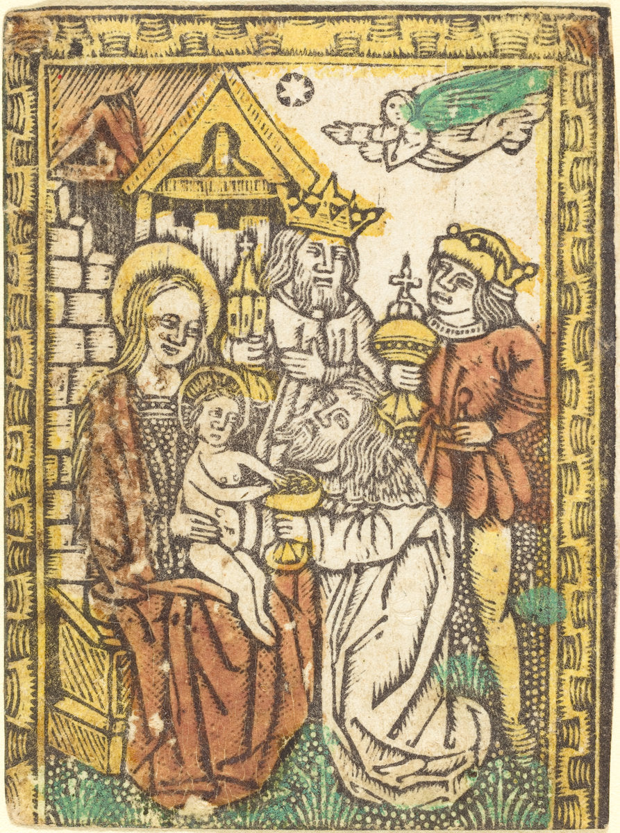 c. 1470/1480 by German 15th Century (The Adoration of the Magi), 16X12"(A3)Poster Print