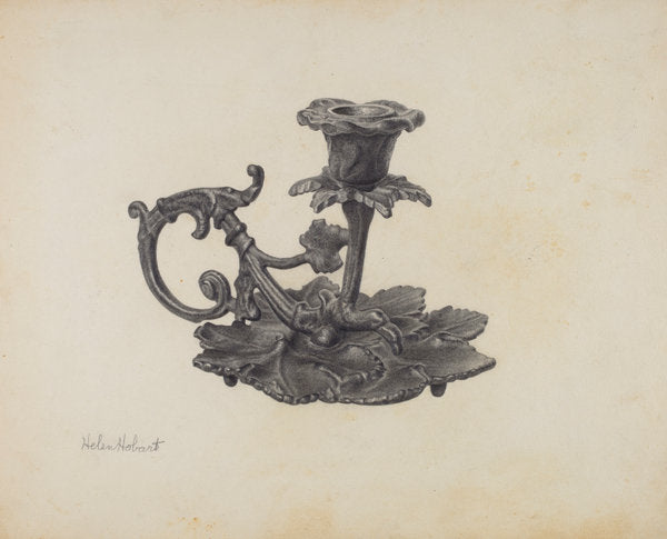 Candlestick by Helen Hobart (American, active c. 1935), 16X12