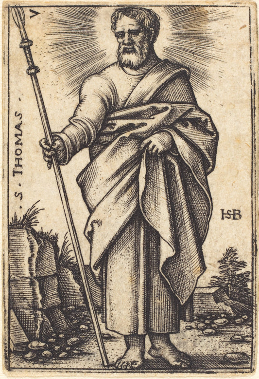 Thomas by Sebald Beham (German, 1500 - 1550), 16X12"(A3)Poster Print