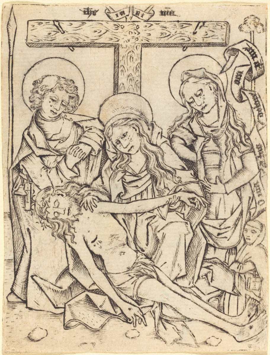 c. 1470/1480 by German or Netherlandish 15th Century (The Lamentation), 16X12"(A3)Poster Print