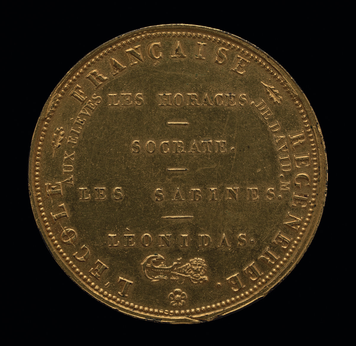 Inscription [reverse] by Auguste François Michaut (French, 1786 - 1879), 16X12"(A3)Poster Print