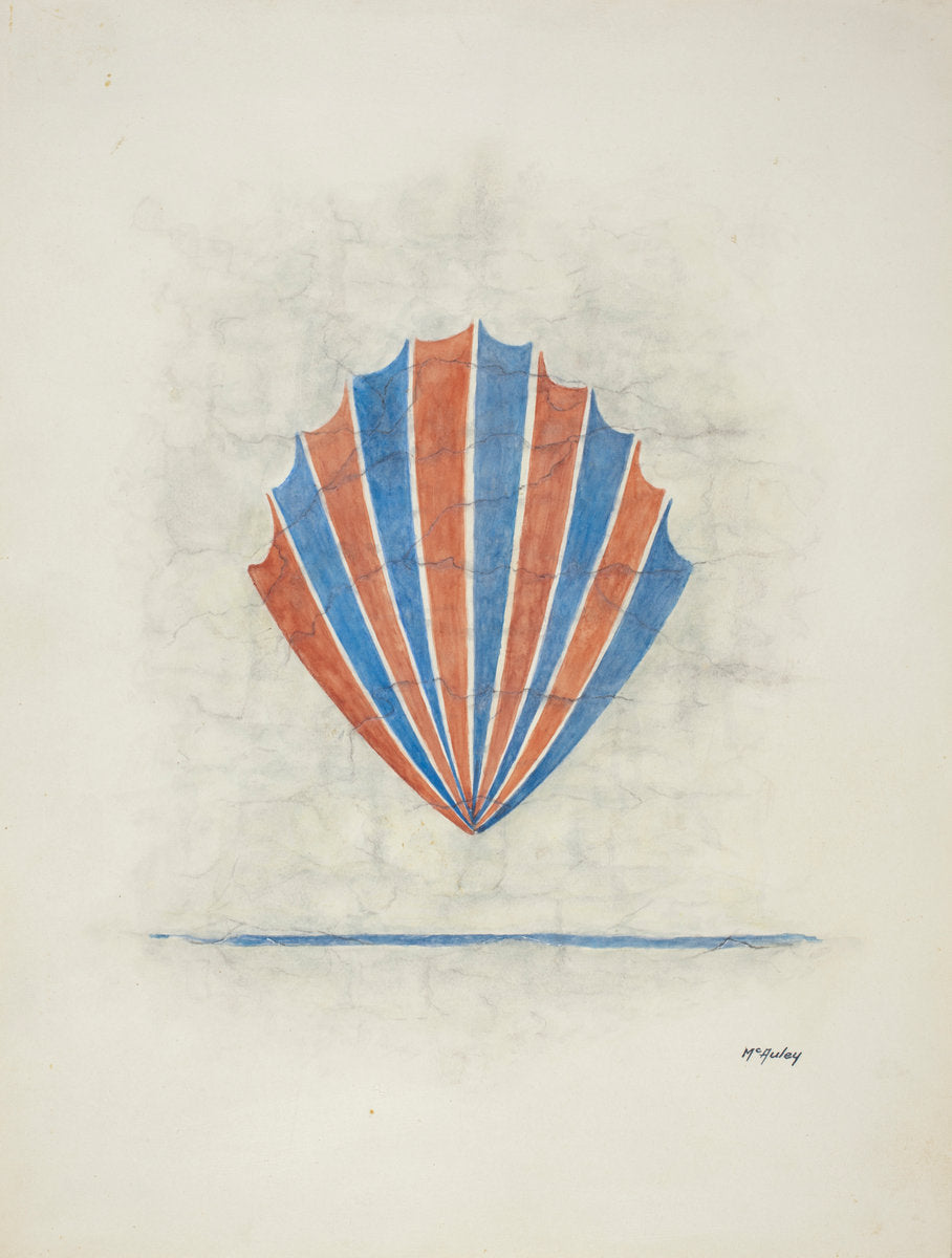 Restoration Drawing: Wall Painting by William McAuley (American, active c. 1935), 16X12"(A3)Poster Print