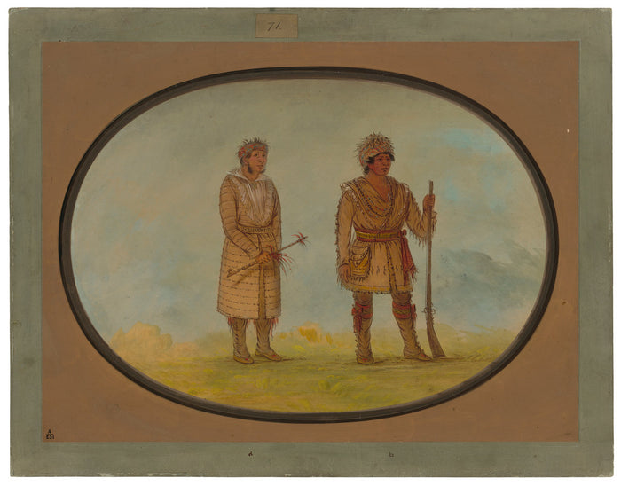 Two Cherokee Chiefs by George Catlin (American, 1796 - 1872), 16X12