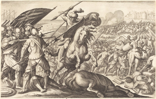 The Defeat of the Turkish Cavalry by Jacques Callot (French, 1592 - 1635), 16X12"(A3)Poster Print