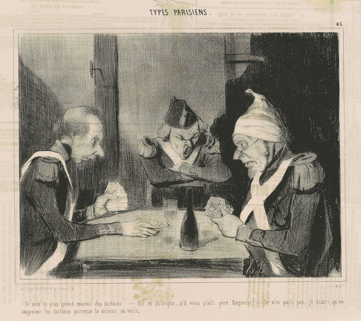 Je suis le plus grand ennemi des factions by Honoré Daumier (French, 1808 - 1879), 16X12"(A3)Poster Print