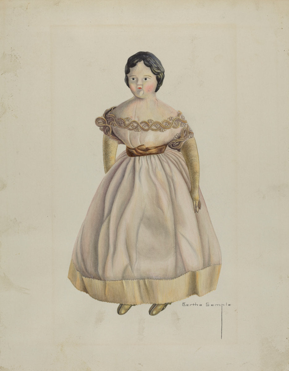 Mechanical Walking Doll by Bertha Semple (American, active c. 1935), 16X12"(A3)Poster Print